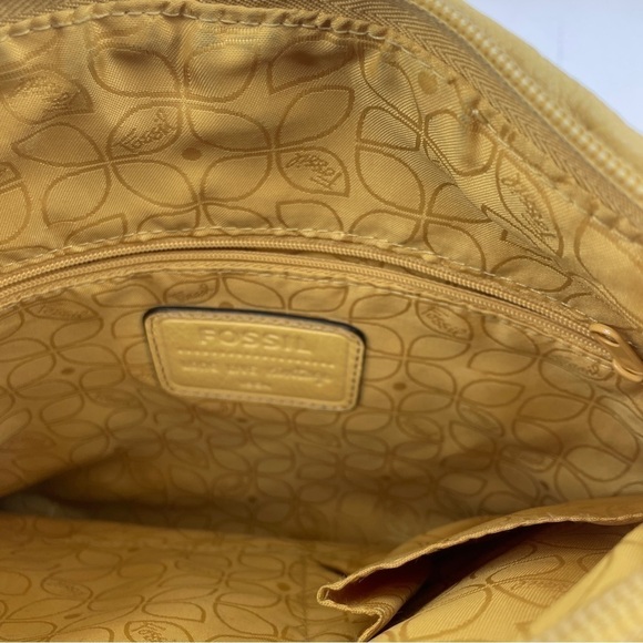 Fossil Yellow shoulder bag leather - Picture 10 of 10
